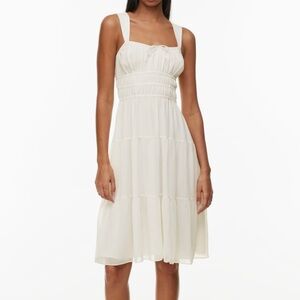 Aritzia Sunday best chiffon martine midi dress light birch